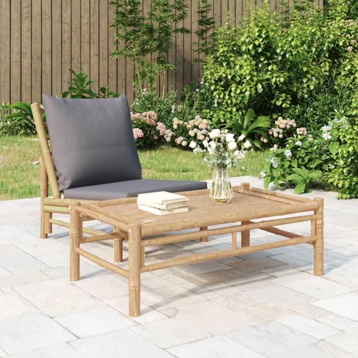 vidaXL Tuintafel 100x55x33 cm bamboe, Tuin en Terras, Tuinsets en Loungesets, Nieuw, Verzenden