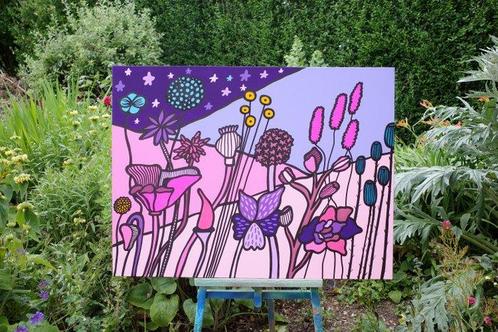 Kev Munday (1986) - Midnight Meadow, Antiek en Kunst, Kunst | Schilderijen | Modern