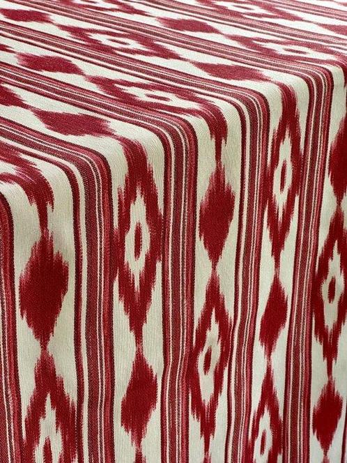 Nappe ethnique à imprimé style ikat pour grandes tables. -, Antiek en Kunst, Antiek | Meubels | Tafels