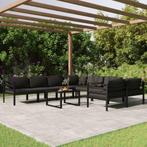 vidaXL 9-delige Loungeset met kussens aluminium, Tuin en Terras, Verzenden, Nieuw, Loungeset