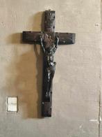 Crucifix - Brons, Hout - 1850-1900, Antiek en Kunst, Kunst | Niet-Westerse kunst