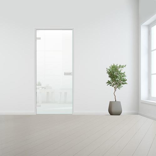 Glazen binnendeur voor opdek kozijn aluminium beslag-Linksdr, Bricolage & Construction, Fenêtres & Moustiquaires, Envoi