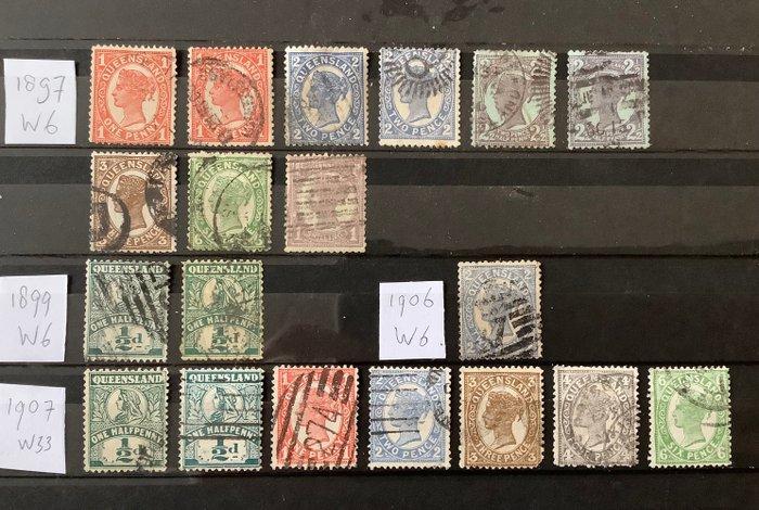 Australië 1864/1907 - Australië Oude Staten: Queensland op, Postzegels en Munten, Postzegels | Europa | UK