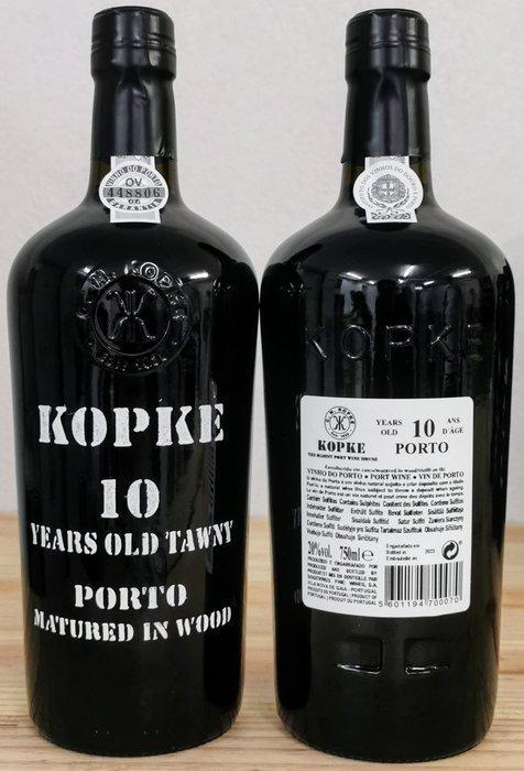 Kopke - 10 years old Tawny - Porto - 6 Flessen (0.75 liter), Verzamelen, Wijnen