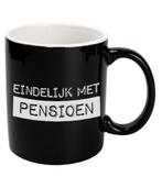 Mok Pensioen 8cm, Hobby en Vrije tijd, Verzenden, Nieuw