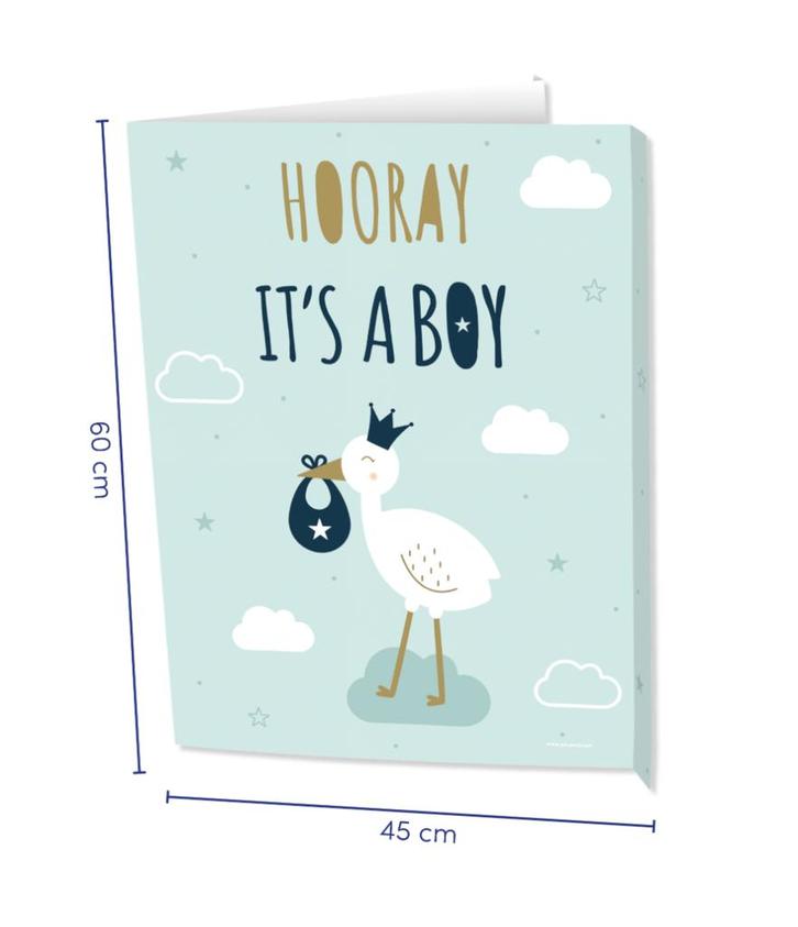 Window signs Newborn baby boy 60cm, Hobby en Vrije tijd, Feestartikelen, Nieuw, Verzenden