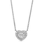 Collier avec pendentif - 14 carats Or blanc -  0.59ct. tw., Bijoux, Sacs & Beauté
