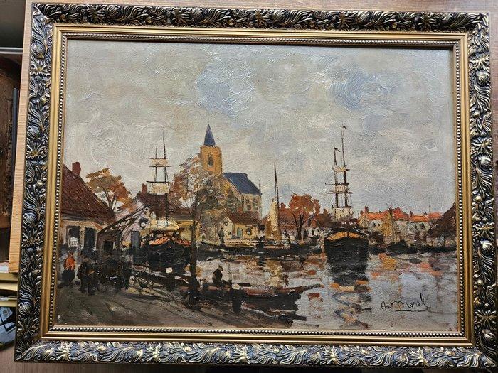 Anton Morel ( XX) - Schitterend impressionistisch Nederlands, Antiek en Kunst, Kunst | Schilderijen | Klassiek