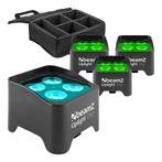 BeamZ BBP90 - Set van 4 BBP90 LED Uplighters met accu en tas, Muziek en Instrumenten, Licht en Laser, Nieuw, Verzenden