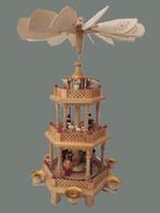 Kerstbeeldje - Draaiende kerstpiramide, 3 verdiepingen - 47, Antiek en Kunst