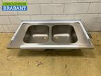 RVS Spoelblad Dubbele spoelbakken 120 x 70 cm Horeca, Ophalen of Verzenden, Nieuw in verpakking