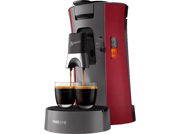 Philips - Koffiepadmachine - Rood/grijs, Elektronische apparatuur, Koffiezetapparaten, Nieuw, Afneembaar waterreservoir, Verzenden