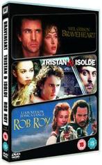 Braveheart/Tristan and Isolde/Rob Roy DVD (2009) Mel Gibson, CD & DVD, DVD | Autres DVD, Verzenden