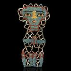 Égypte ancienne Linceul de momie en faïence avec scarabée
