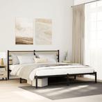 vidaXL Bedframe zonder matras metaal sonoma eikenkleurig, Huis en Inrichting, Slaapkamer | Bedden, Verzenden, Nieuw