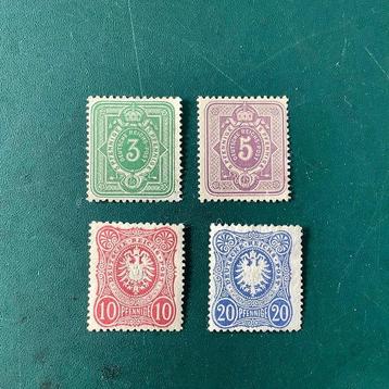 Duitse Rijk 875/1879 - Pfenninge: de 4 lage waarden -