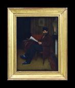 Ecole Francaise XIX siècle. - Homme lisant.