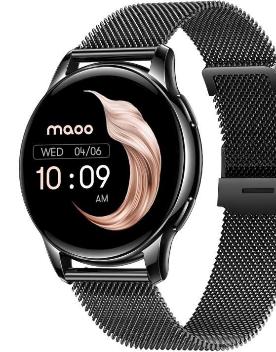 2dekans | Maoo Ventura AMOLED Smartwatch Dames – RVS & 4x, Bijoux, Sacs & Beauté, Montres connectées, Enlèvement ou Envoi