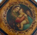 Madonna della Seggiola - kind Jezus - Lijst- Achtkantig, Antiek en Kunst