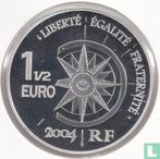 Frankrijk 1½ euro 2004 (PROOF) Shipping Companies, Postzegels en Munten, Munten | Europa | Euromunten, Verzenden, Goud, Overige waardes