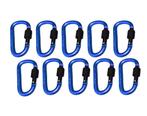 Set van 10 karabijnhaken, kleur 9: dark blue, 100 kg, Verzenden, Nieuw