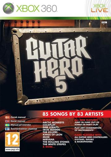 Guitar Hero 5-Standaard (Xbox 360) Gebruikt, Ophalen of Verzenden