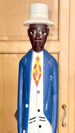 sculptuur, Le Gentleman Africain - 89 cm - Hout, Antiek en Kunst