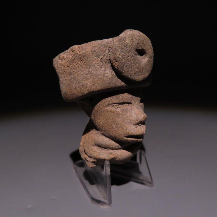Teotihuacán, Mexico Terracotta Fragment figuur. 100-600, Verzamelen, Mineralen en Fossielen