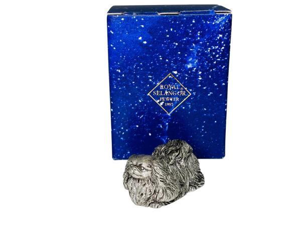 Veiling - Royal Selangor | Pekingese | Tinnen Sculptuur, Antiek en Kunst, Antiek | Tin