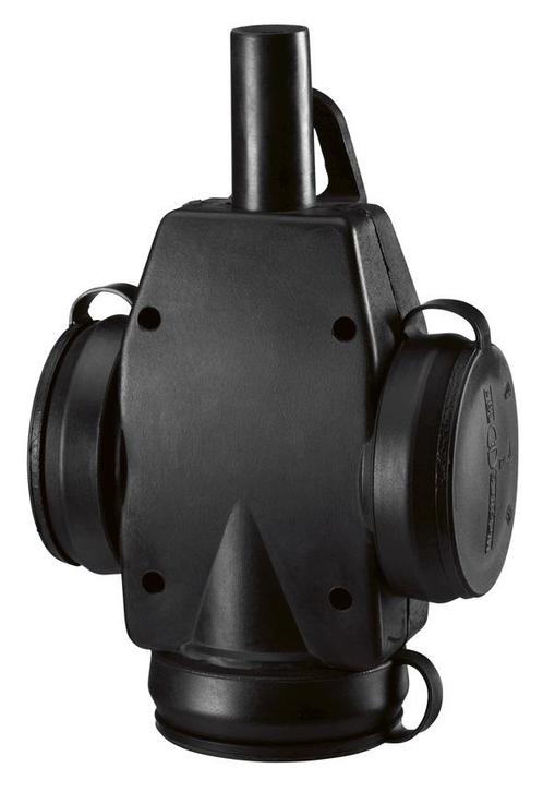 ABL Drievoudige Koppeling Massief Rubber IP44 250V Zwart -, Doe-het-zelf en Bouw, Elektriciteit en Kabels, Verzenden