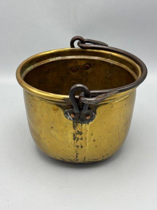 Authentieke koperen emmer aker - Emmer - IJzer, Koper, Antiek en Kunst, Curiosa en Brocante