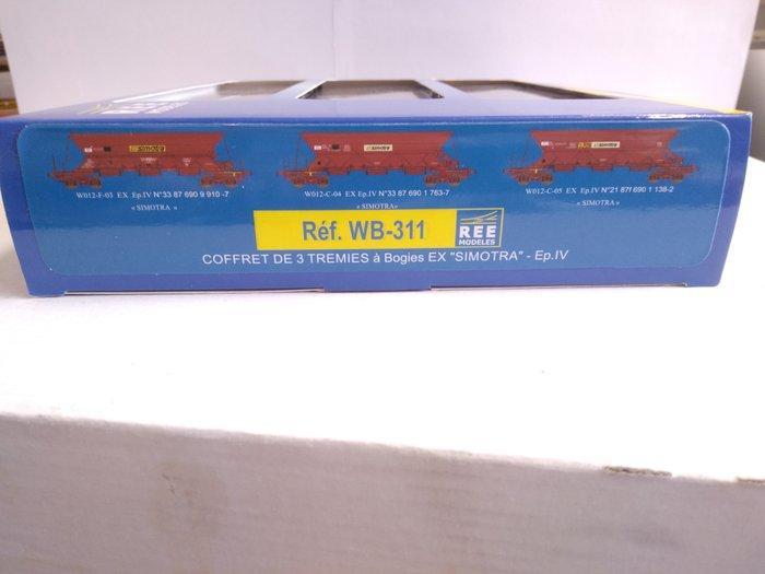 REE H0 - WB311 - Model treinwagon (1) - Trémies - SNCF, Hobby & Loisirs créatifs, Trains miniatures | HO