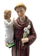 Statuette, Heilige Antonius met kind - 37 cm - Porcelaine -