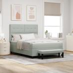 vidaXL Boxspringbed met matras & bank lichtgrijs 140x200 cm, Huis en Inrichting, Verzenden, Nieuw