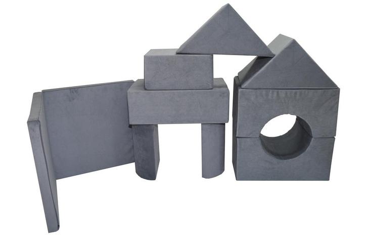 Foam blokken - soft play - ITAKA - 9 delig - donkergrijs, Kinderen en Baby's, Speelgoed | Educatief en Creatief, Nieuw, Ophalen of Verzenden