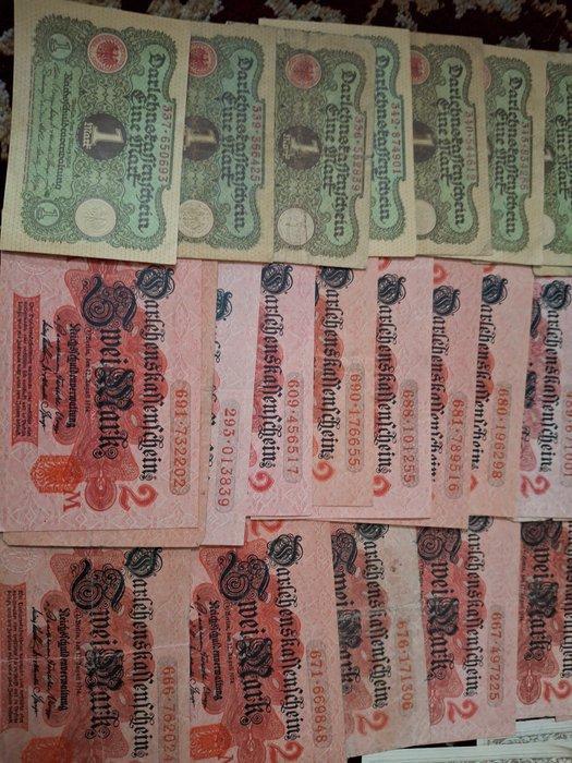 Duitsland. - 120 banknotes - many duplicates - various dates, Postzegels en Munten, Bankbiljetten | Europa | Niet-Eurobiljetten