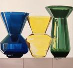 Antonio Perotti - Still Life Vasi in vetro, Antiek en Kunst, Kunst | Schilderijen | Modern