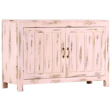 vidaXL Dressoir 110x35x70 cm massief mangohout lichtroze, Huis en Inrichting, Kasten | Dressoirs, Verzenden, Nieuw