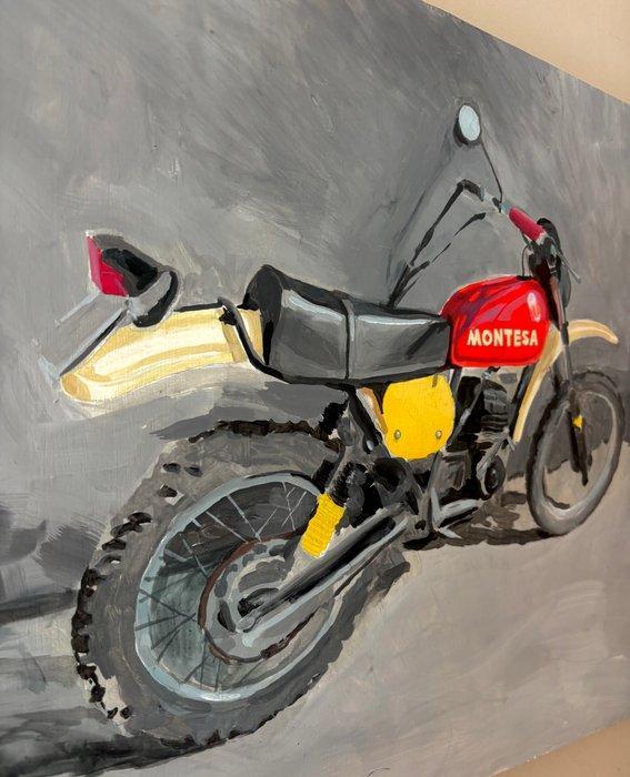 Antonio Valenzuela - Montesa Capra 250 VB 1970, Antiek en Kunst, Kunst | Schilderijen | Modern