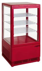 SARO Mini-koelvitrine 70 liter - SC 70 rood, Verzenden, Nieuw in verpakking, Koelen en Vriezen