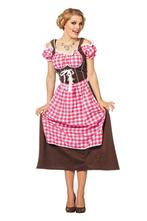 Roze Dirndl Jurk Oktoberfest Dames Lang, Kinderen en Baby's, Nieuw, Verzenden