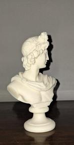 Buste, Apollo - 15.5 cm - Albâtre, Antiek en Kunst