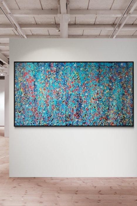 Myriam Carbonnier - Bleu futur, Antiek en Kunst, Kunst | Schilderijen | Modern