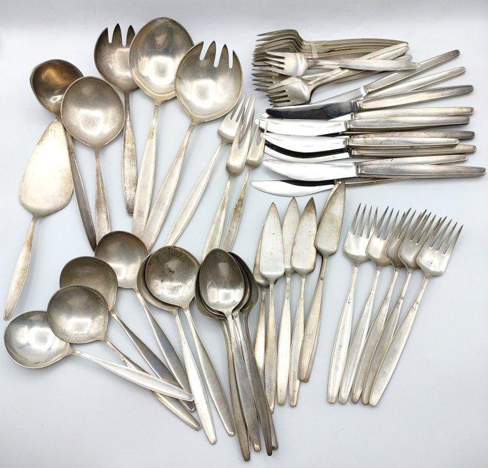 Georg Jensen - Bestekset (56) - Zilver - Cipres, Antiek en Kunst, Antiek | Zilver en Goud