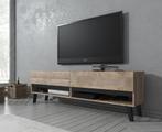 TV-Meubel eiken zwart 160x35x50, Huis en Inrichting, Nieuw, 150 tot 200 cm, Overige materialen, 25 tot 50 cm