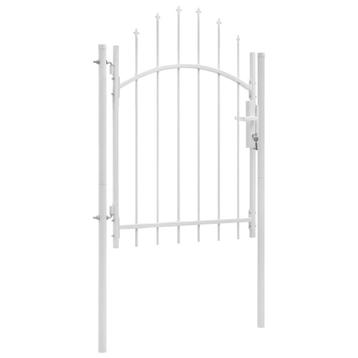 vidaXL Poort 1x2 m staal wit, Verzenden