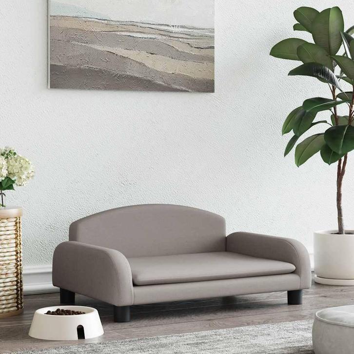 vidaXL Hondenmand 70x45x30 cm stof taupe, Animaux & Accessoires, Accessoires pour chiens, Envoi