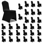 vidaXL Housses élastiques de chaise Noir 30 pcs, Verzenden, Neuf