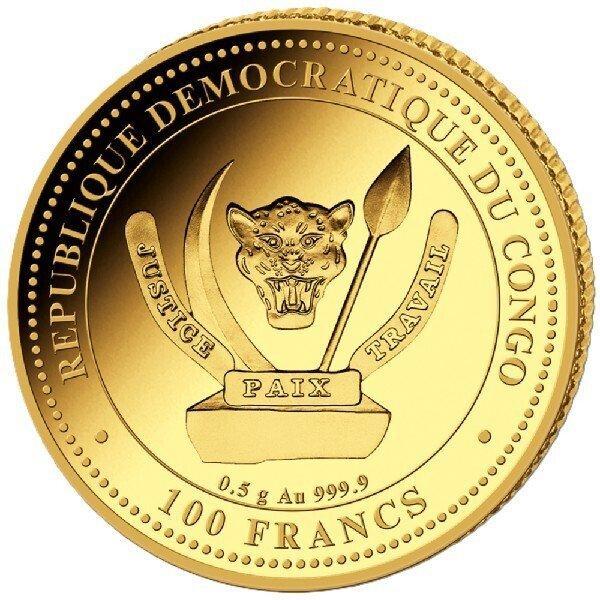 Congo. 100 Francs 2025 Prehistoric Life II Carnotaurus, Postzegels en Munten, Munten | Europa | Niet-Euromunten