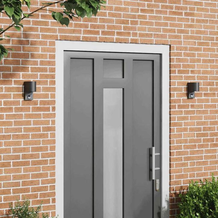 vidaXL Buitenwandlamp 2 pcs Zwart 12 x 7 x 15 cm Roestvrij, Maison & Meubles, Lampes | Autre, Envoi